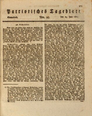 Patriotisches Tageblatt Samstag 29. Juni 1805