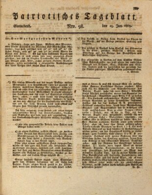 Patriotisches Tageblatt Samstag 29. Juni 1805