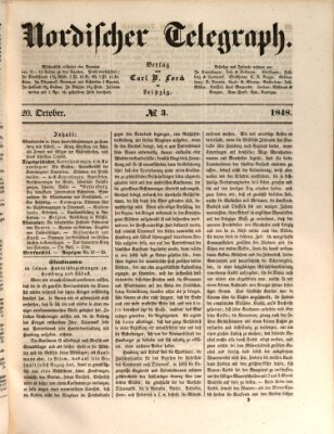 Nordischer Telegraph Freitag 20. Oktober 1848