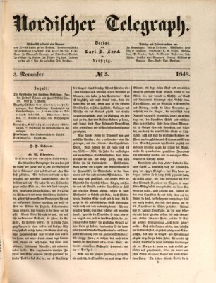 Nordischer Telegraph Freitag 3. November 1848