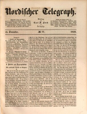 Nordischer Telegraph Freitag 15. Dezember 1848