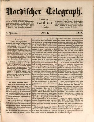 Nordischer Telegraph Freitag 5. Januar 1849