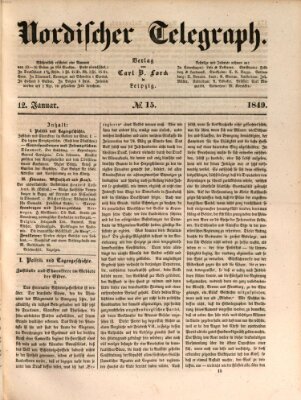 Nordischer Telegraph Freitag 12. Januar 1849