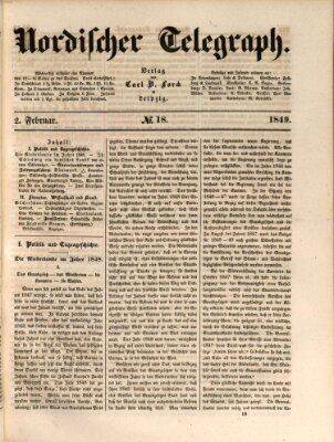 Nordischer Telegraph Freitag 2. Februar 1849