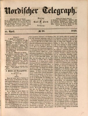 Nordischer Telegraph Freitag 20. April 1849