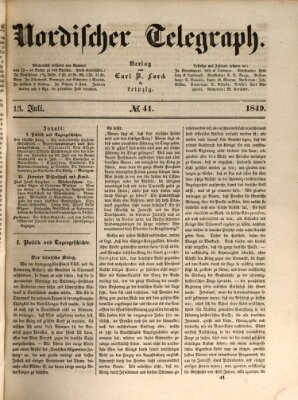 Nordischer Telegraph Freitag 13. Juli 1849