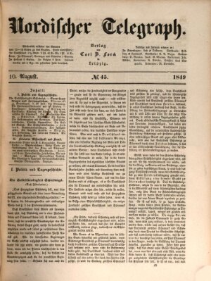 Nordischer Telegraph Freitag 10. August 1849