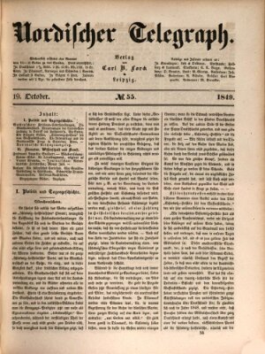 Nordischer Telegraph Freitag 19. Oktober 1849