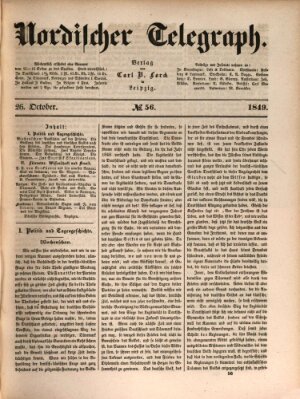 Nordischer Telegraph Freitag 26. Oktober 1849