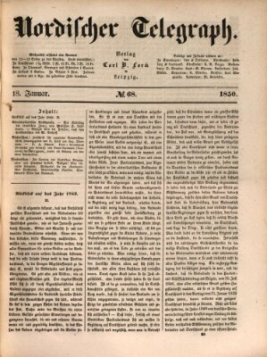 Nordischer Telegraph Freitag 18. Januar 1850