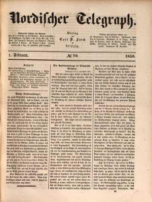 Nordischer Telegraph Freitag 1. Februar 1850