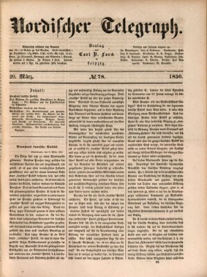 Nordischer Telegraph Freitag 29. März 1850