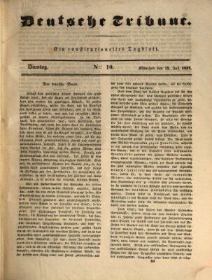 Deutsche Tribüne Dienstag 12. Juli 1831