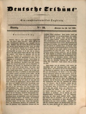 Deutsche Tribüne Dienstag 26. Juli 1831