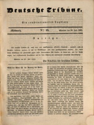 Deutsche Tribüne Mittwoch 27. Juli 1831