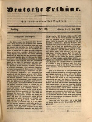 Deutsche Tribüne Freitag 29. Juli 1831