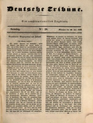Deutsche Tribüne Samstag 30. Juli 1831