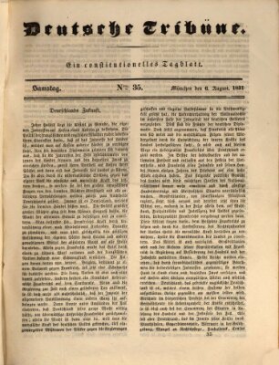 Deutsche Tribüne Samstag 6. August 1831