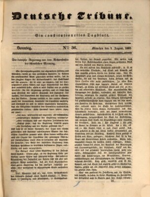 Deutsche Tribüne Sonntag 7. August 1831