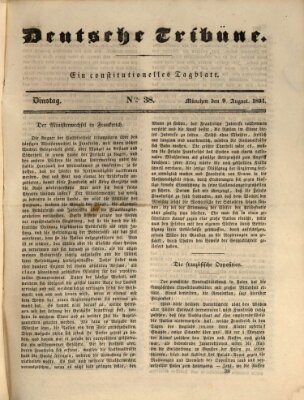 Deutsche Tribüne Dienstag 9. August 1831