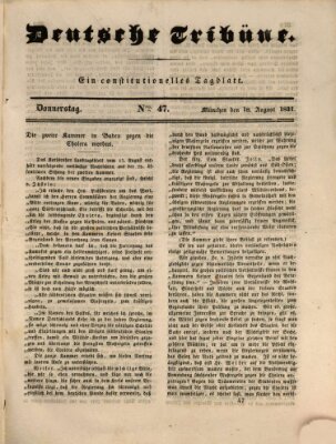 Deutsche Tribüne Donnerstag 18. August 1831