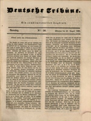 Deutsche Tribüne Sonntag 21. August 1831