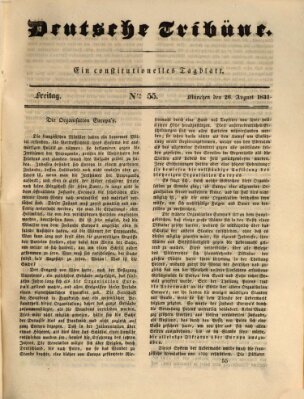 Deutsche Tribüne Freitag 26. August 1831