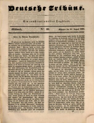 Deutsche Tribüne Mittwoch 31. August 1831