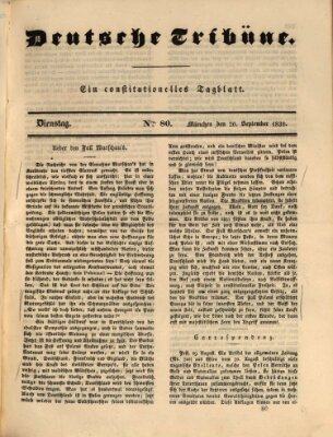 Deutsche Tribüne Dienstag 20. September 1831