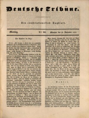 Deutsche Tribüne Montag 26. September 1831