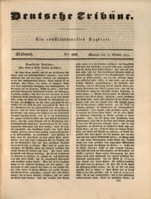 Deutsche Tribüne Mittwoch 19. Oktober 1831