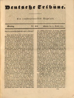 Deutsche Tribüne Montag 24. Oktober 1831