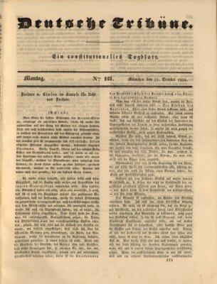 Deutsche Tribüne Montag 31. Oktober 1831