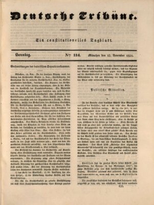 Deutsche Tribüne Sonntag 13. November 1831