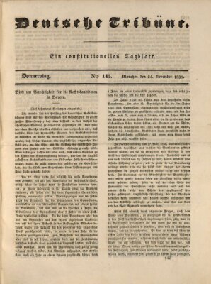 Deutsche Tribüne Donnerstag 24. November 1831