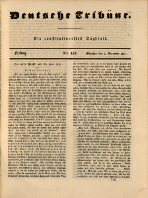 Deutsche Tribüne Freitag 2. Dezember 1831