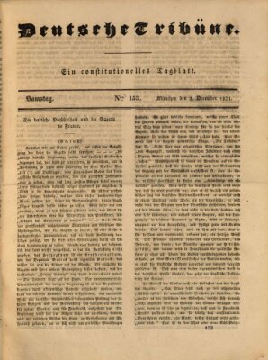 Deutsche Tribüne Samstag 3. Dezember 1831