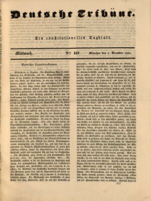 Deutsche Tribüne Mittwoch 7. Dezember 1831