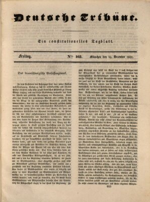 Deutsche Tribüne Freitag 16. Dezember 1831