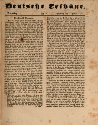 Deutsche Tribüne Dienstag 3. Januar 1832