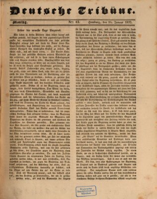 Deutsche Tribüne Montag 16. Januar 1832