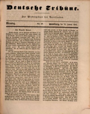 Deutsche Tribüne Dienstag 31. Januar 1832