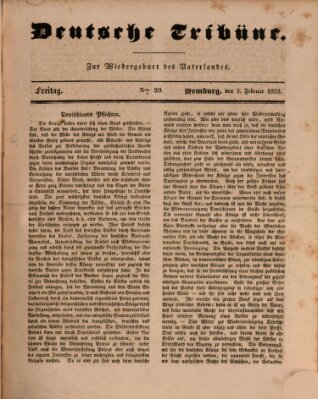 Deutsche Tribüne Freitag 3. Februar 1832