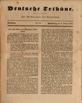 Deutsche Tribüne Samstag 4. Februar 1832