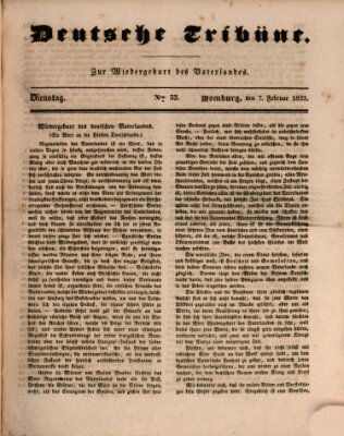 Deutsche Tribüne Dienstag 7. Februar 1832