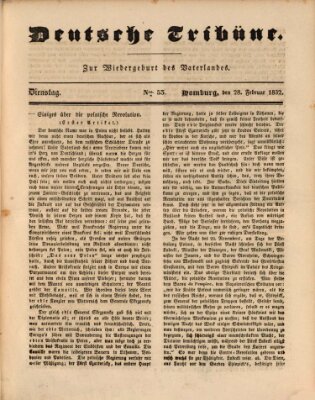 Deutsche Tribüne Dienstag 28. Februar 1832