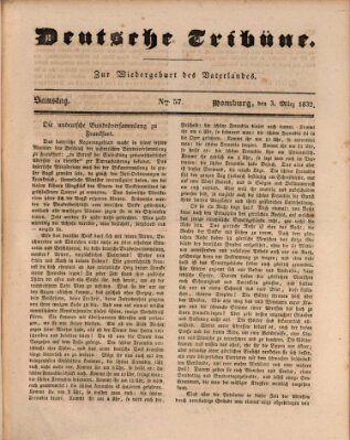 Deutsche Tribüne Samstag 3. März 1832