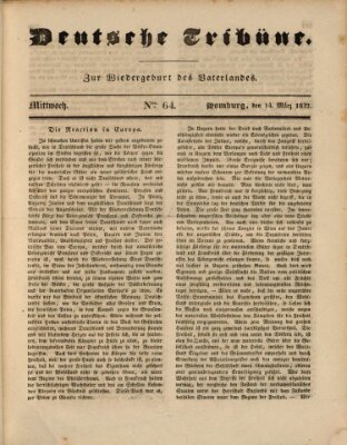 Deutsche Tribüne Mittwoch 14. März 1832