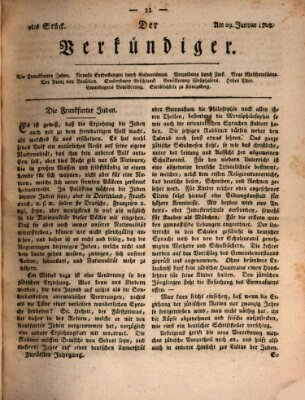 Der Verkündiger oder Zeitschrift für die Fortschritte und neuesten Beobachtungen, Entdeckungen und Erfindungen in den Künsten und Wissenschaften und für gegenseitige Unterhaltung Freitag 29. Januar 1808