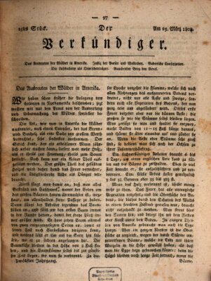 Der Verkündiger oder Zeitschrift für die Fortschritte und neuesten Beobachtungen, Entdeckungen und Erfindungen in den Künsten und Wissenschaften und für gegenseitige Unterhaltung Freitag 25. März 1808